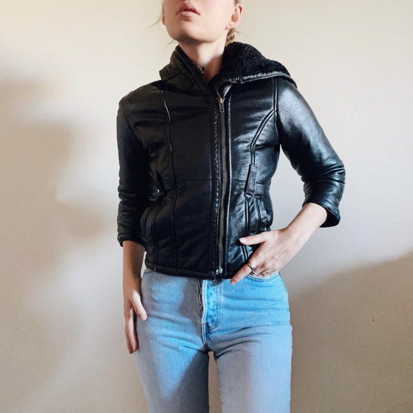 Vintage Petite Leather Jacket