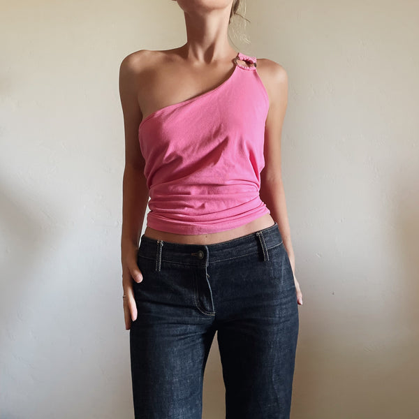 Chic Pink Vintage Top