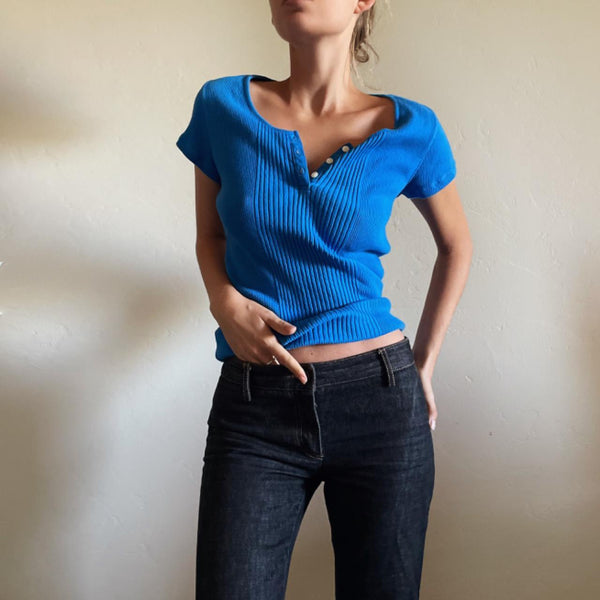 Beautiful Blue Vintage Ralph Lauren Top