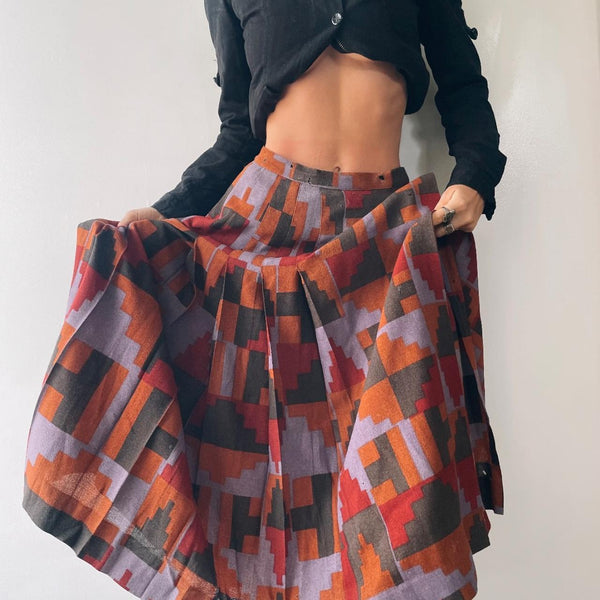 Rare 1970’s Yves Saint Laurent Textile Skirt