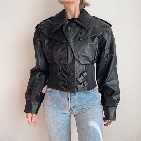 Vintage Militant Leather Jacket