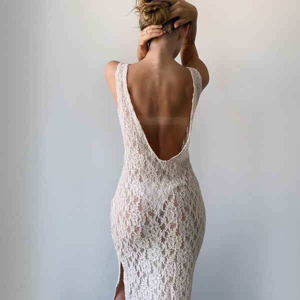 1990’s Sheer Lace Vs Dress