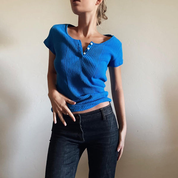 Beautiful Blue Vintage Ralph Lauren Top