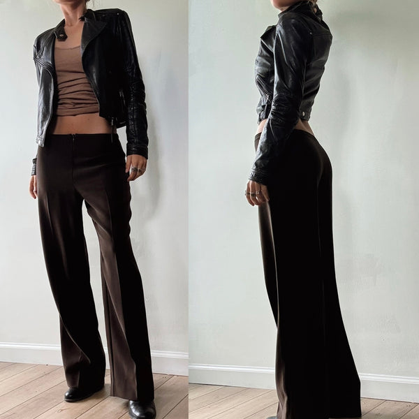Chic Cocoa Brown Trousers
