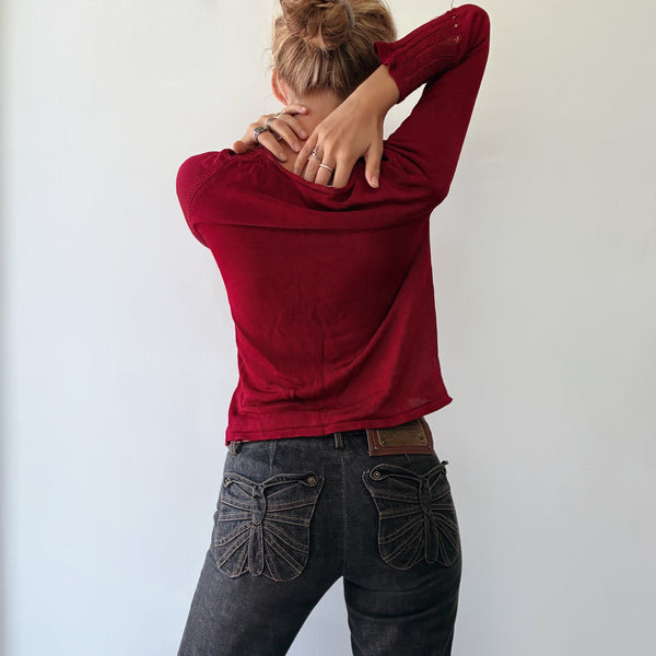 Chic Vintage Rouge Top