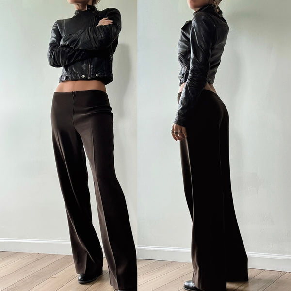 Chic Cocoa Brown Trousers