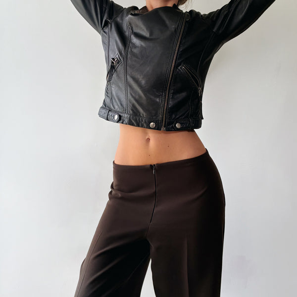 Chic Cocoa Brown Trousers