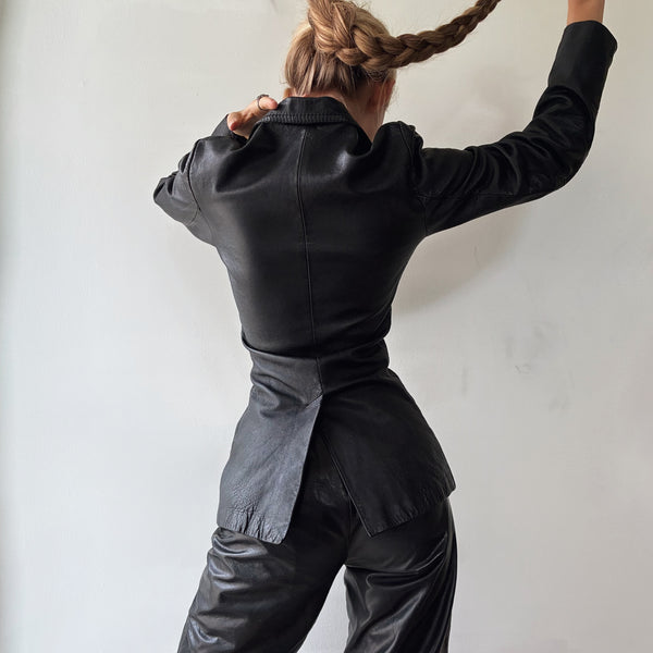 Sleek Vintage Leather Jacket