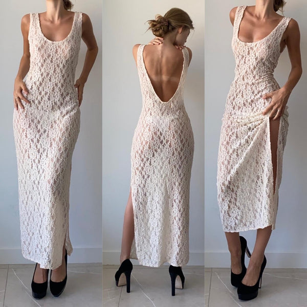 1990’s Sheer Lace Vs Dress