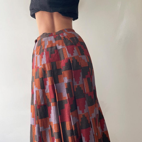 Rare 1970’s Yves Saint Laurent Textile Skirt