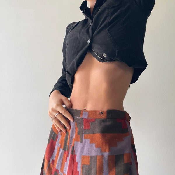 Rare 1970’s Yves Saint Laurent Textile Skirt