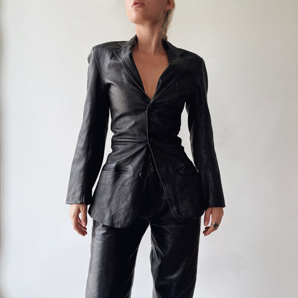 Sleek Vintage Leather Jacket