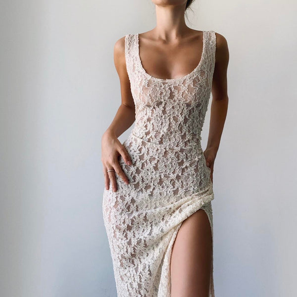 1990’s Sheer Lace Vs Dress