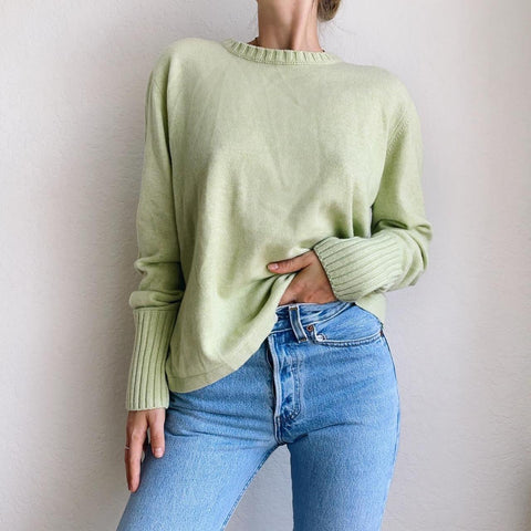 Mint Cashmere Silk Burberry Sweater