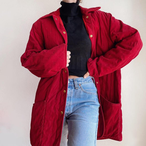 1970/80s Ruby Red Hèrmes Coat