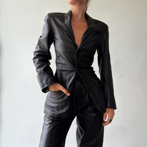 Sleek Vintage Leather Jacket