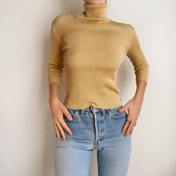 Vintage Gold Dolce and Gabbana Turtleneck