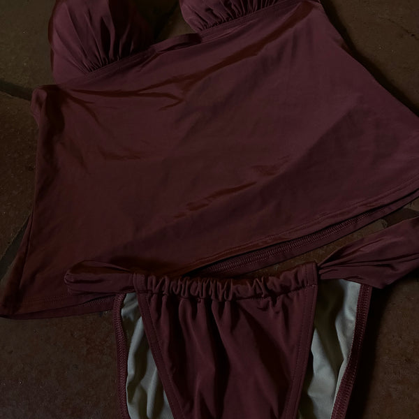 Vintage Chocolate Victoria Secret Swimsuit Set