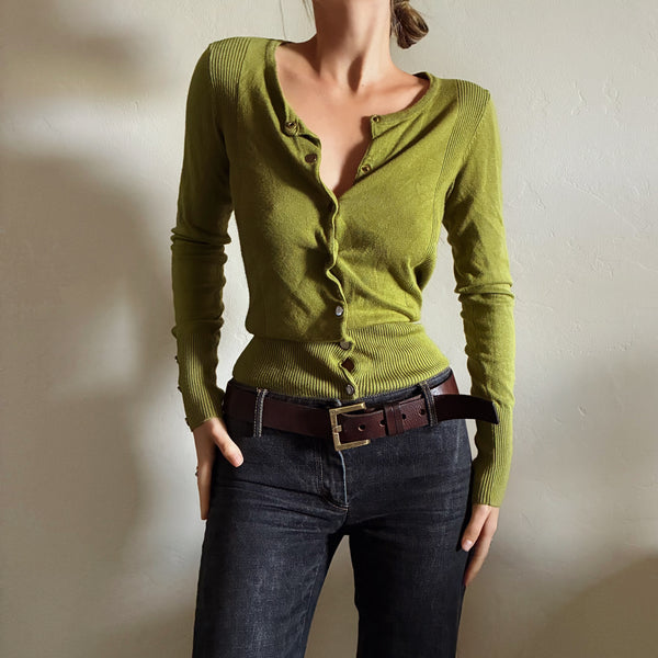 Chic Vintage Green Sweater