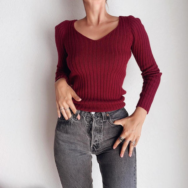 Maroon Wool Dolce Sweater