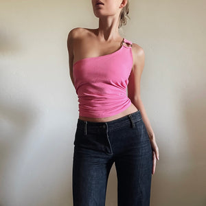 Chic Pink Vintage Top