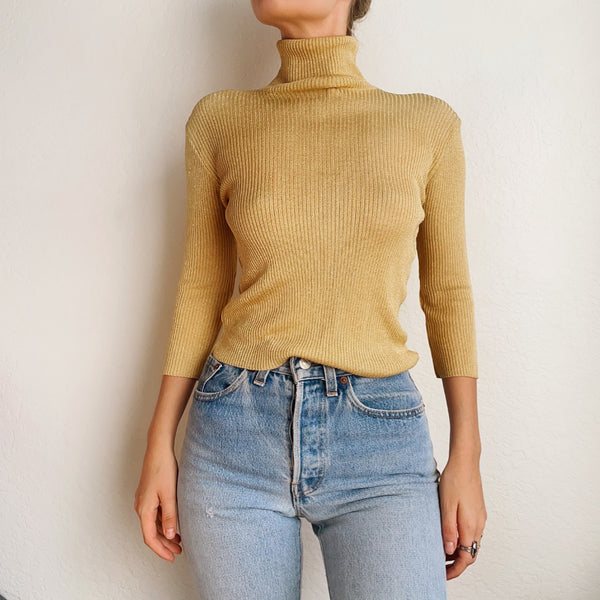 Vintage Gold Dolce and Gabbana Turtleneck