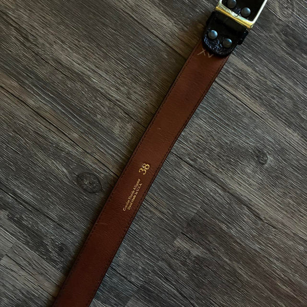 Sleek Black Alligator Belt