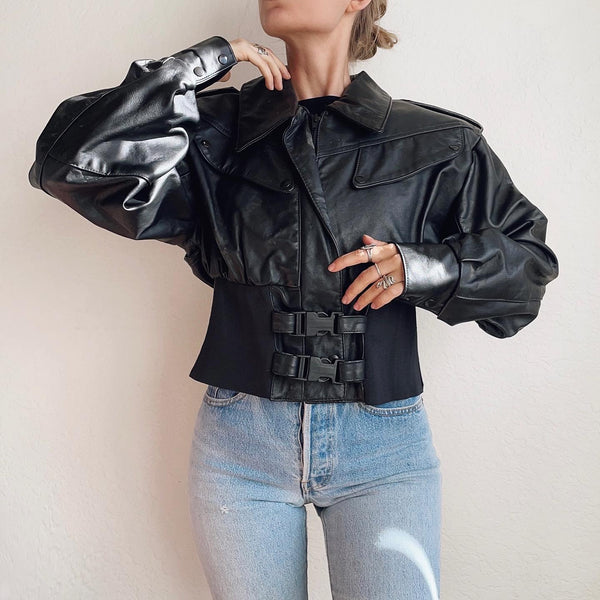 Vintage Militant Leather Jacket