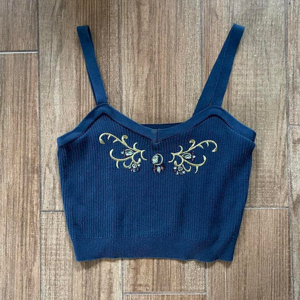 Vintage Knit Crop Top