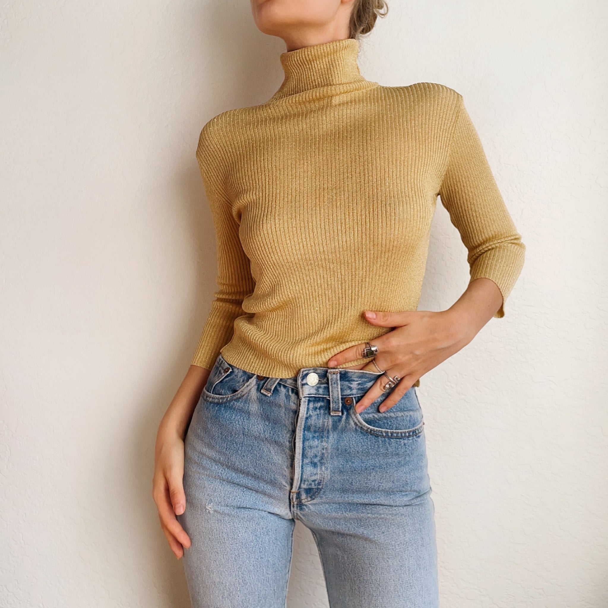 Vintage Gold Dolce and Gabbana Turtleneck