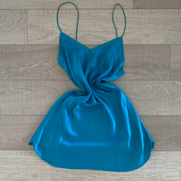 Vintage Silk Teal VS Slip