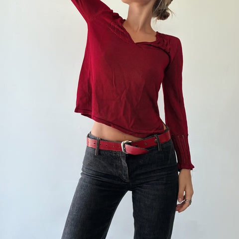 Chic Vintage Rouge Top