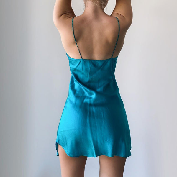 Vintage Silk Teal VS Slip