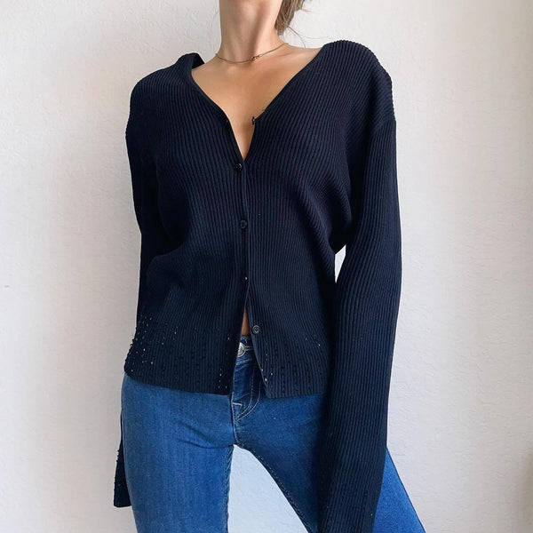 Vintage Ribbed Cardigan