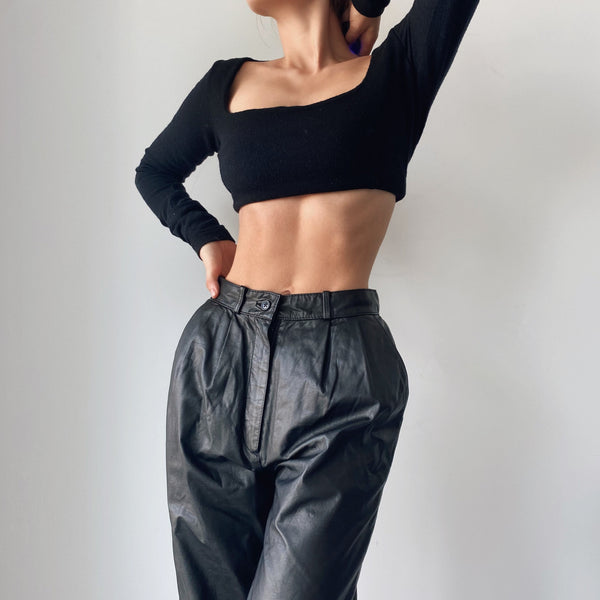 Gorgeous Vintage High Waisted Leather Pants