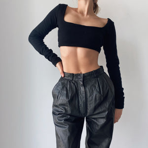 Gorgeous Vintage High Waisted Leather Pants